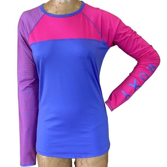 Roxy Long Sleeve Swim Beach Surf Rash Guard Top Jrs XL 279A - Picture 1 of 7
